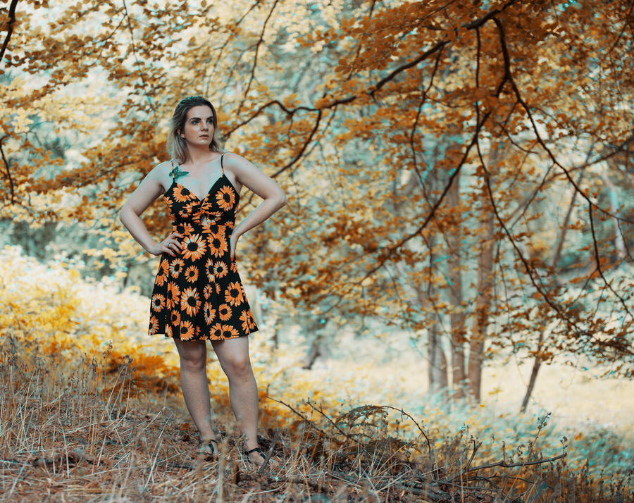Photo of model during a photoshoot taken by Adrian Stewart
